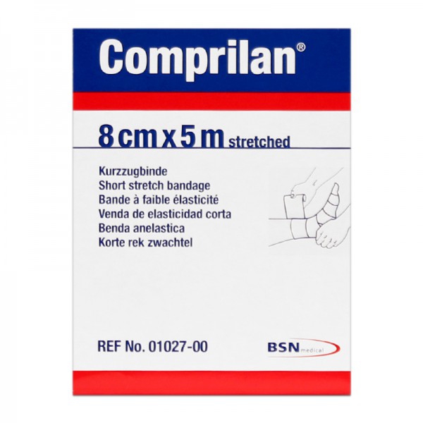 Comprilan 8 cm x 5 mètres : Bandage de soutien en tissu élastique Comprilan 8 cm x 5 mètres : Bandage de soutien en tissu élastique